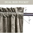 thumbnail image 3 of Chezmoi Collection Lux Taupe Lush Plush Velvet Curtains 2 Panel Set, Room Darkening Luxury Rod Pocket Window Drapes for Living Room Bedroom 50" W x 84" L, 3 of 8