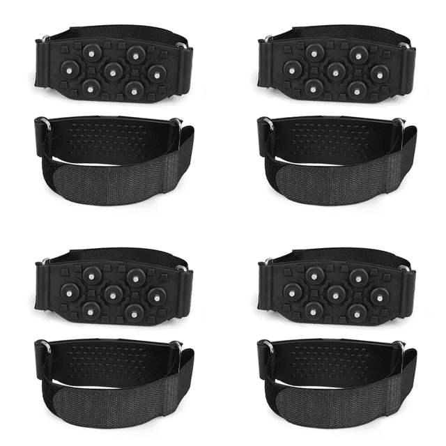 7 Dientes Garras Hielo para Nieve Crampones Ajustables Zapato Antideslizante Picos