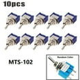 thumbnail image 1 of 10 Pcs Mini Interrupteurs à Bascule Miniatures Bleus Mts-102 3 Broches Spdt On 6A 125Vac, 1 of 8