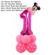thumbnail image 4 of Juego de 14 globos de aluminio de Minnie rosa de Disney, regalos de cumpleaños para niñas, decoraciones para fiestas, edad 1, 2, 3, 4, 5, 6, 7, 8, 9, suministros para globos con números, 4 of 5