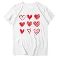 thumbnail image 3 of Qxiansh Valentines Day Womens Plus Size Tops Heart Graphic T-Shirts for Women Short Sleeve Pullover Tunic Shirts, 3 of 5