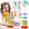 thumbnail image 1 of Limited Time Deal Iumwxz Rotating Tower Stacking Music Colorful Stacking Music Colorful Rotating Tower Children's Puzzle Toys Exercise Hands Gift Ideas Clearance Sales The Big Save, 1 of 8