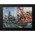 thumbnail image 2 of Mattern, Andreas 14x11 Black Modern Framed Museum Art Print Titled - Hamburg Harbour, 2 of 5