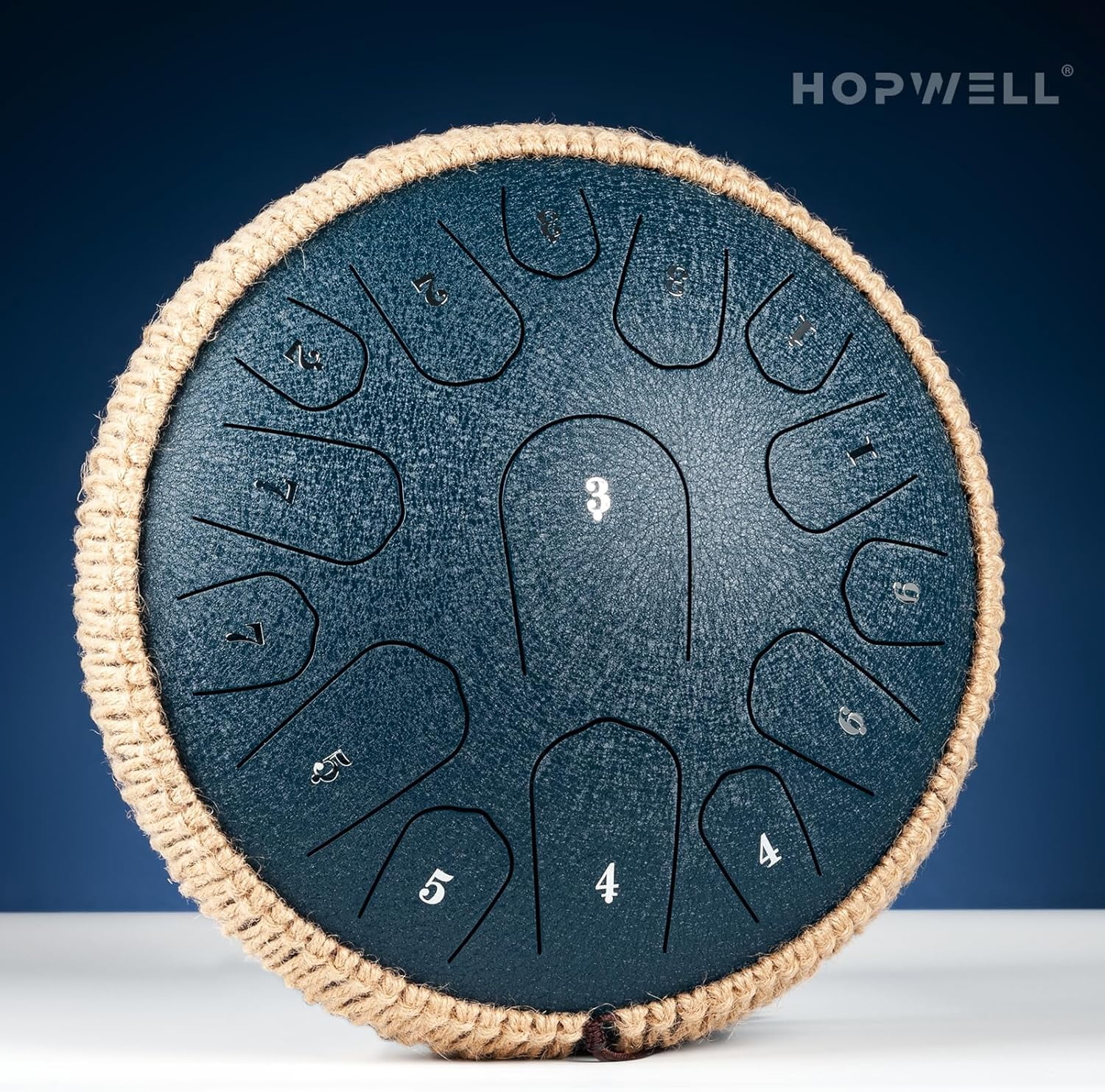 Steel Tongue Drum - 13 Inches 15 Notes Tongue Drum - Hand Pan Drum with Music Book, Handpan Drum Mallets and Carry Bag, D Major (Malachite Green)