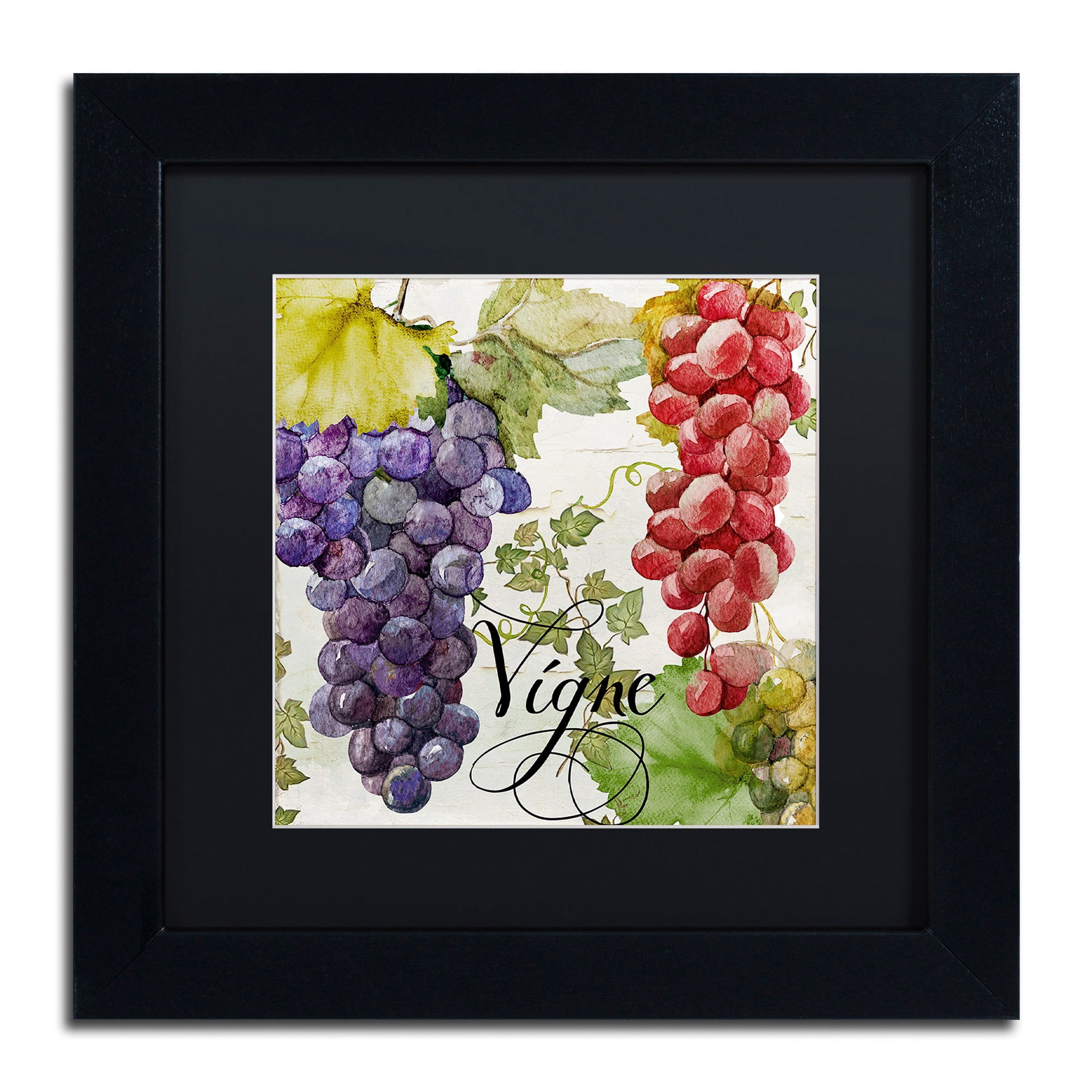 Trademark Fine Art "Wines of Paris I" Canvas Art by Color Bakery, Black Matte, Black Frame