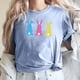 thumbnail image 2 of Blusa informal de manga corta con cuello redondo y estampado de Pascua para mujer Pompotops hfajkhk127895, 2 of 5