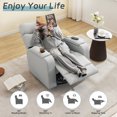 thumbnail image 6 of Aemeios Swivel Power Recliner Chair with Massage and Heat, Single Timing Massage Rocking Chair with USB Port and Cup Holders, Rocker Sofa with Storage Space for Living Room Home Theater, Dakr Gray, 6 of 9