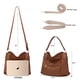 thumbnail image 5 of Bolso cruzado grande para mujer, bolsos y monederos de hombro y Hobo para mujer, 3pcs/Set Brown, L, 5 of 5