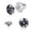 Black, variant on Titanium Moissanite Stud Earrings for Women |Brilliant Round Cut D Color VVS1 Clarity, Simulated Diamond Studs, Everyday Studs