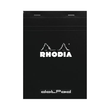 Rhodia dotPad Grid Pad, Soft Bound, Black, 3.25 in x 4.75 in