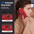 thumbnail image 6 of for Samsung Galaxy S24 FE Case with Camera Lens Cover,10 FT Military Grade Drop Protection, Magnetic Ring Holder Kickstand Protective Phone Case for Galaxy S24 FE Case, Red, 6 of 12