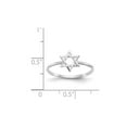 thumbnail image 3 of Gem & Harmony 14K White Gold Polished Star of David Ring for Women, 3 of 6