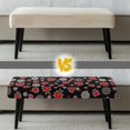 thumbnail image 6 of Yuyamidu Ladybug Dining Table Bench Cover Non Slip Removable Bench Slipcover with Elastic Edge Breathable Rectangle Seat Protector Gift for Holiday, 6 of 8