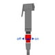 thumbnail image 4 of Injueey Válvula de 21mm, conector compacto ABS, bombas de elevación, conector de rosca de tornillo de tope de agua, herramienta de ahorro de agua, Accesorios de baño Injueey HA071275-01B, 4 of 6