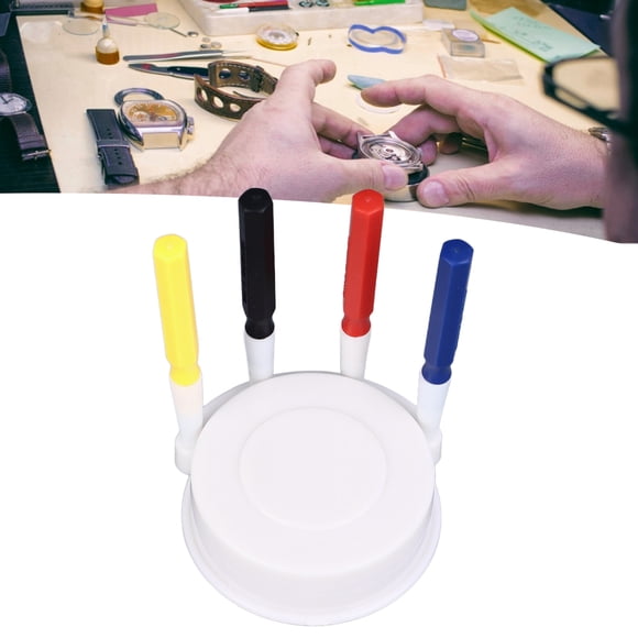 Juego De Vasos Para Bolígrafos Con Engrasador De Relojes, Sujeta Firmemente Para Evitar El Deslizamiento, Kit De Reparación De Bolígrafos Con Engrasador Para Relojes, 4 Puntas