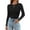Black, variant on Vetement Femme ete 2025 Autumn And Winter Women's Solid Color Long Sleeved Round Neck Shirt Ribbed Knitted Slim Casual Sweater Lose Women Shirts Womens Summer T Shirts Women Compression Long L