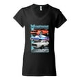 thumbnail image 2 of Wild Bobby Mustang Ford Classics Cars and Trucks Women Standard V-Neck Tee, Black, Small, 2 of 6
