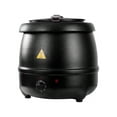 thumbnail image 1 of YONGSTYLE 11 Qt. Round Black Countertop Food / Soup Kettle Warmer - 120V, 400W, 1 of 5