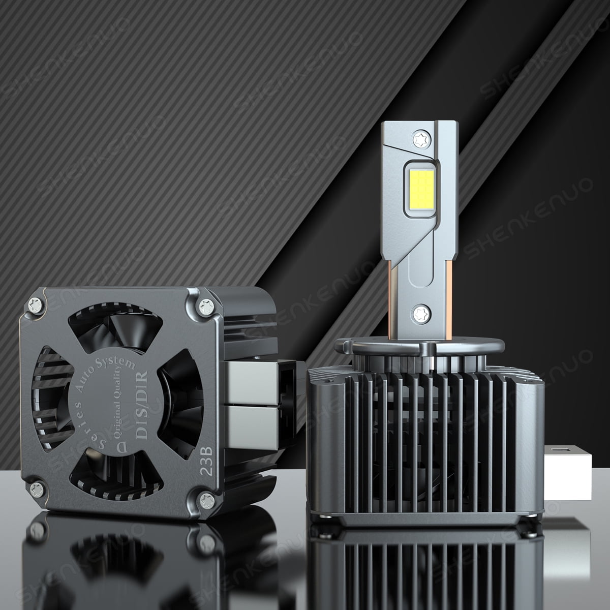 QUAYUB D1S D1R LED Headlight Bulbs High Low Beam 12000lm 6000k Bright White HID Replace