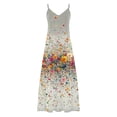 thumbnail image 6 of Horkkom Maxi Dresses for Women V Neck Spaghetti Strap Dresses Summer Beach Floral Dress S, 6 of 6