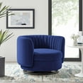 thumbnail image 3 of Embrace Tufted Performance Velvet Performance Velvet Swivel Chair, 3 of 8