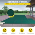 thumbnail image 3 of VEVOR Safety Cover for Inground Pools, 18x34 ft Rectangle with Left Step, Durable Mesh PP, Triple Stitched for Enhanced Durability, Allows Rainwater Through, Comes with Install Kit, 3 of 9