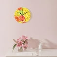 thumbnail image 3 of 12 Inch Wall Clock Battery Operated Silent Clock Decorative for Office, Kitchen, Outdoor, Living Room，Pieces of Orange Lemon Lime Grapefruit Beautiful, 3 of 5