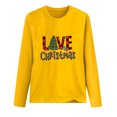 thumbnail image 4 of Tops Navideños Para Mujer, Blusas de Manga Larga, Camiseta Informal Con Cuello Redondo Y Estampado A Cuadros Love Christmas Odeerbi ODB194228, 4 of 6