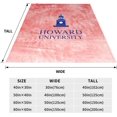 thumbnail image 5 of Howard University Fleece Blanket, Very Soft Microfiber Flannel Blanket for Couch Warm and Cozy for All Seasons, 5 of 6
