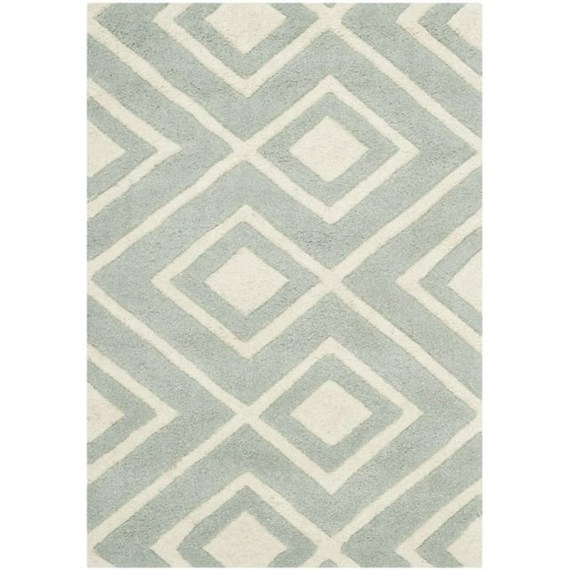 Safavieh Chatham 2'3" X 7' Hand Tufted Wool Rug in Gray and Ivory
