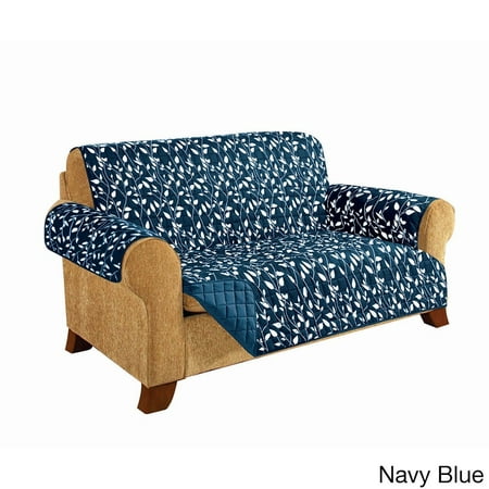 Elegant Comfort  Leaf Design Quilted Reversible Sofa Furniture Protector -