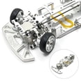 thumbnail image 4 of Bottom Plate Steering Gear Seat Remote Control 1:28 Chassis Model Vehicle Upgrade Parts Modification Accessories Silver, 4 of 8