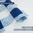 thumbnail image 6 of DriftAway Semi Sheer Buffalo Plaid Check Curtains Rod Pocket Checkered Curtains Farmhouse Window Navy and White Curtains for Living Room, Bedroom, 8 Panels Curtain, 52" x 84", 6 of 9