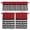 Red black, variant on Black Gray Kitchen Curtains, Kitchen Curtains and Valances Set of 3, Farmhouse Vintage Gradient Wooden Plank Light Filtering Tailored Tier Curtain 24 Inch Length Drapes for Cafe Sink Bedroom