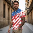 thumbnail image 4 of Uorisanigo US Flag Couple Matching Outfit Mens Golf Shirts Size S Short Sleeve 1/4 Zip Up Shirts for Work Athletic and Womens Zipper Shirt Quick Dry Sleeveless Racerback Workout Tops, 4 of 8