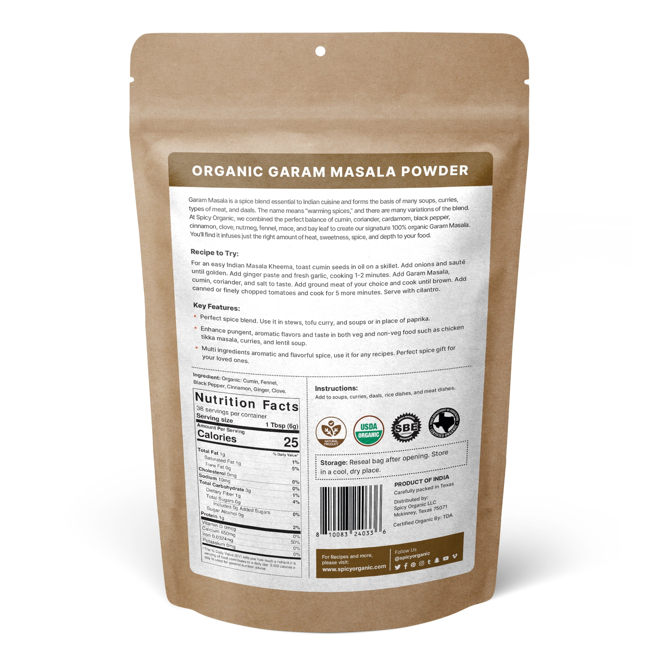 Organic Garam Masala: Elevate Your Cooking with 100% Natural and Non-GMO Indian Spice Blend