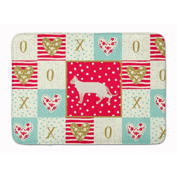 Tonkinese 2 Cat Love Machine Washable Memory Foam Mat Red
