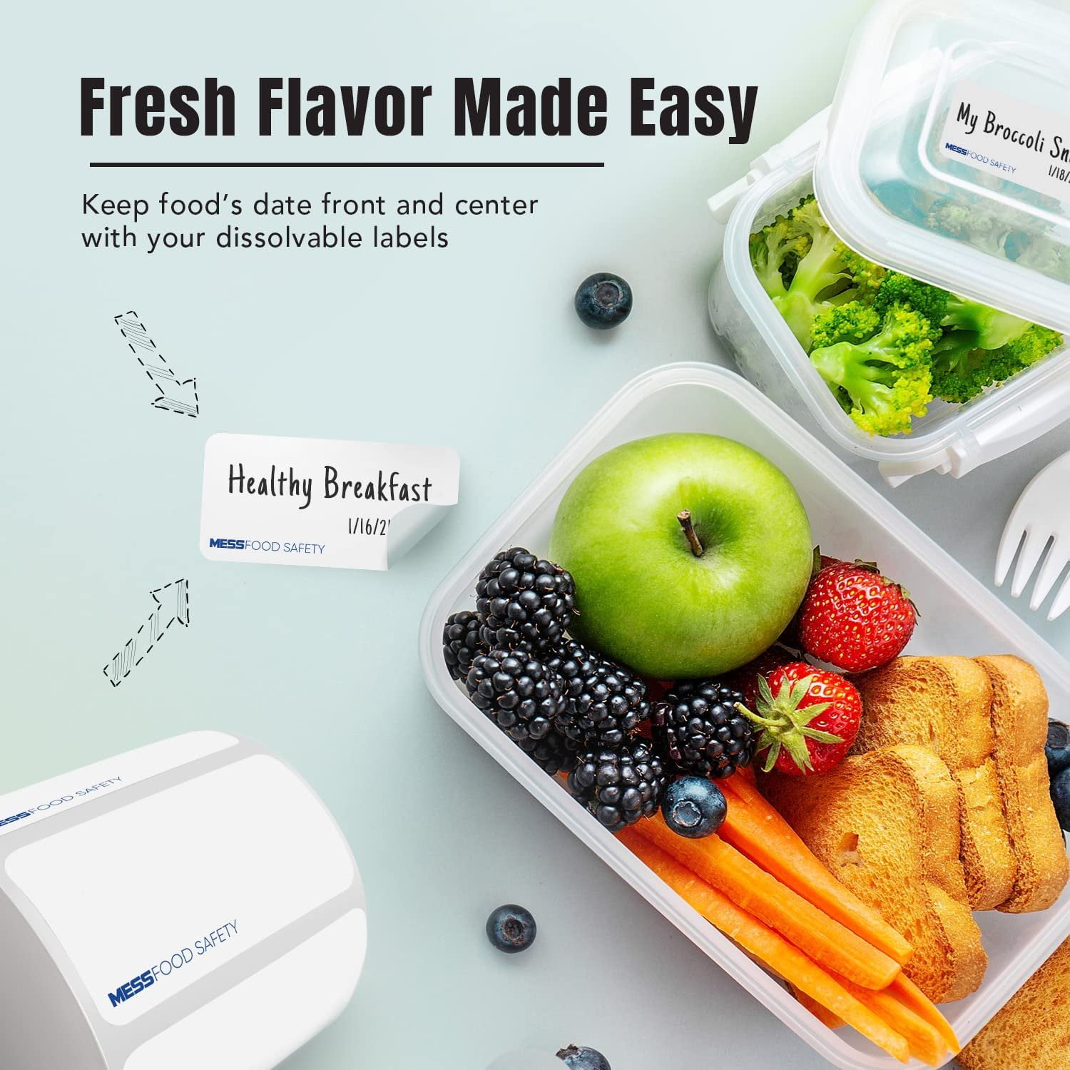 Dissolvable Food Labels Blank White, Canning, Freezer and More