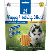 N-Bone Puppy Teething Sticks, Dried Chew Sticks for Puppy Dogs,  Chicken Flavor, 3.74 oz, for Small Dogs, Natural Alternative to Plastic Chew Toys