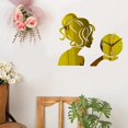 thumbnail image 3 of GUOOL Creative Wall Hanging Clocks, 3D DIY Sticker Stylish Mute for Office Dining Room Golden, 3 of 7