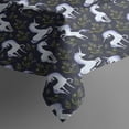 thumbnail image 3 of Dark Cartoon Unicorn Leaf Pattern Rectangle Tablecloth 60"x84",Waterproof Polyester Rectangle Table Cloth, Wipeable Spillproof Polyester Tablecloth for Dining, Camping, Indoor and Outdoor, 3 of 5