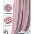 thumbnail image 3 of Solid Pink Kitchen Curtains Romantic Minimalism Abstract Denim Texture Cafe Short Curtains for Bathroom Blackout Window Curtain Grommet Small Window Treatment Drapes for Bedroom Living Room 42"x45"x2, 3 of 9
