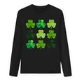 thumbnail image 3 of Erwazi St Patricks Day Women Long Sleeve T-Shirts Crewneck Clover Print Cute Tee Tops, 3 of 5