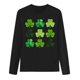 thumbnail image 2 of Uootdi St Patricks Day Long Sleeve Shirts for Women Retro Lucky Clover Tshirt Irish Shamrock Graphic Tee Tops Gift, 2 of 5