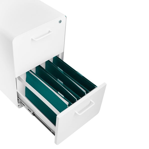 Poppin Stow 2-Drawer File Cabinet White
