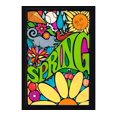 thumbnail image 1 of Toland Home Garden Groovy Spring 28 x 40 Inch Decorative Spring Psychadelic Vintage Retro House Flag, 1 of 1