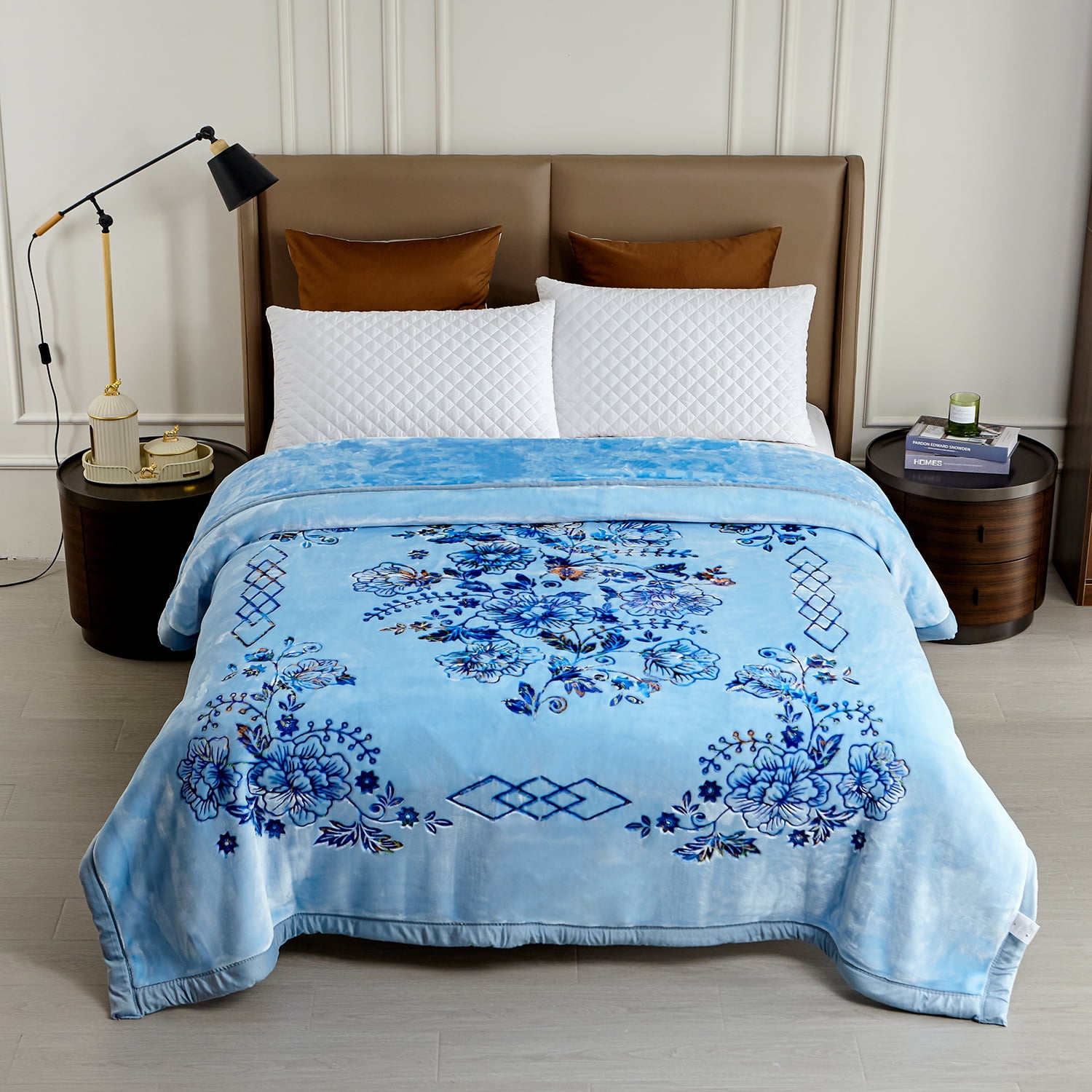NC Thick Fleece Blanket King Size,10.5lbs 2 Ply Heavy Thick Warm Mink Bed Blanket for Winter, 87"x94"