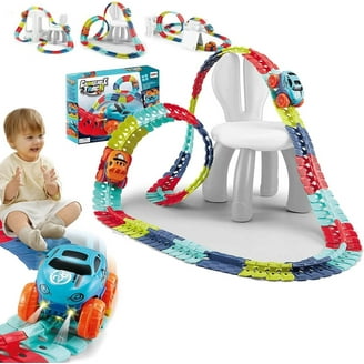 RollAndRace Pista Macchine Flessibile 400cm - Made In EU - Flexible Car Track - Gioco Bambino - Piste Car Wheels - Circuito Di Corse Per Bambini - Astuccio Per Il Trasporto Incluso