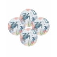 thumbnail image 7 of 13 Inch Round Placemats Set of 4, Sea Turtles Non Slip Heat Insulation PP Table Mats, Oceans Octopus Starfish Seahorse Coral Washable Place Mats for Kitchen Dining Party Table Decor, 7 of 7