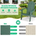 thumbnail image 4 of Costway Adirondack Chair HIPS Adirondack Chair with Cup Holder & Cushion Green, 4 of 8